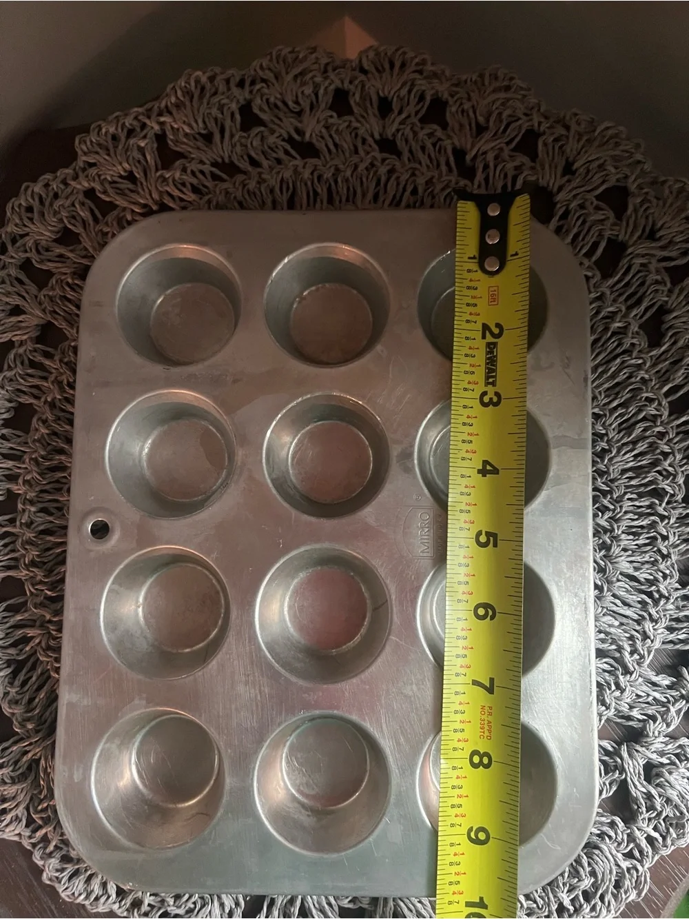 Vintage Mirro Aluminum mini and regular Muffin and Cupcake Pan Set 2